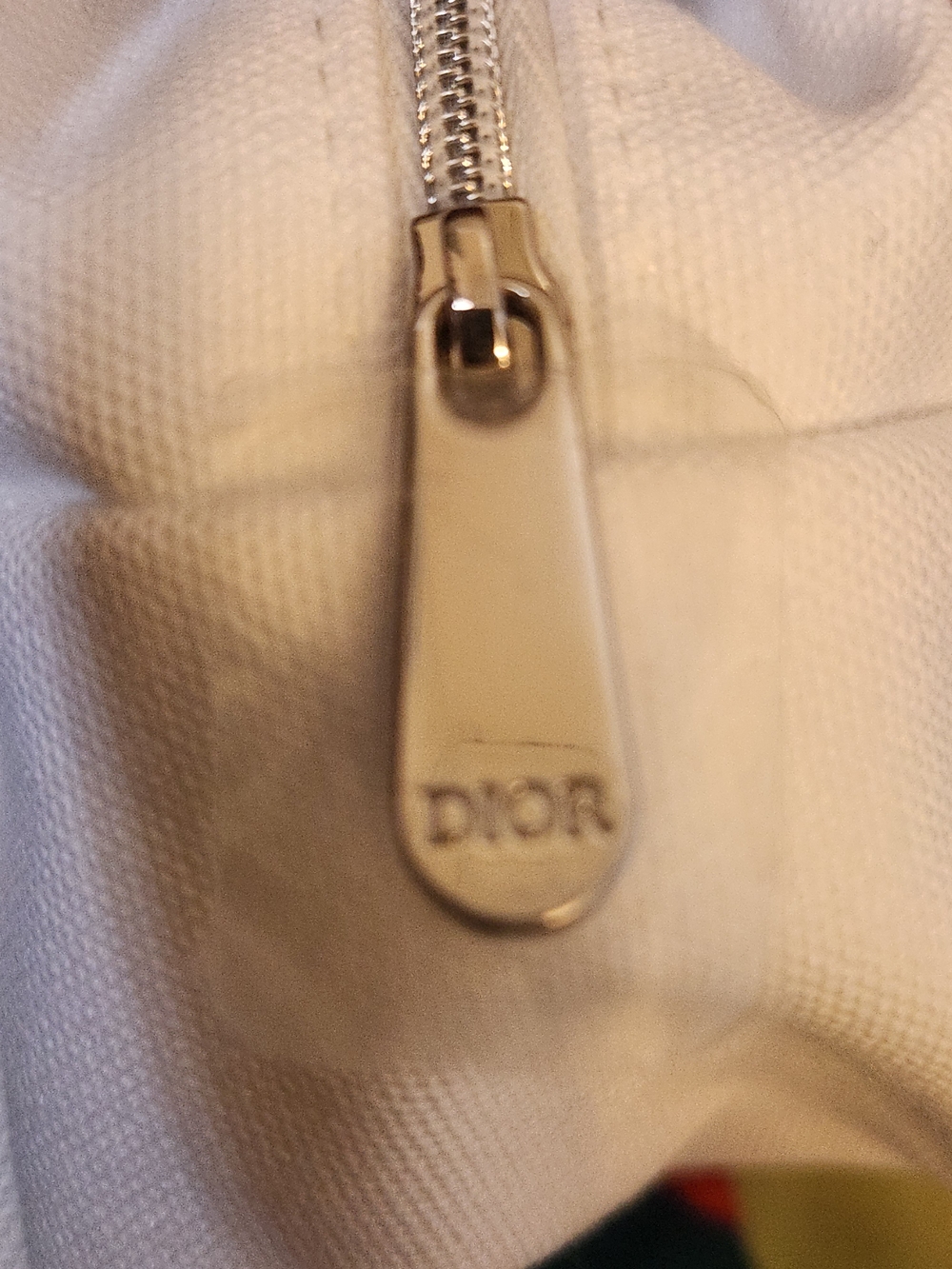 MISS DIOR Beauty Cosmetic Pouch W Rhinestone Bunny Pin NWOT - Picture 4 of 10